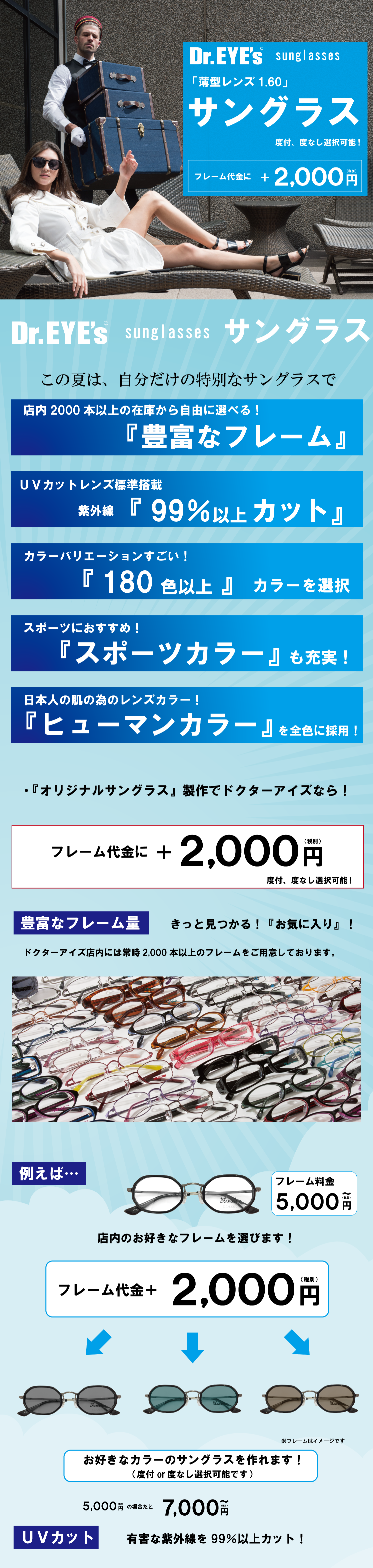 眼鏡のドクターアイズ度つきサングラス